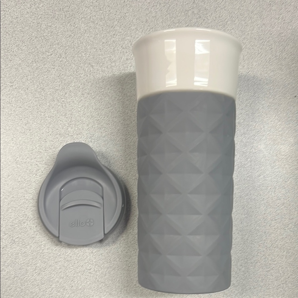Ello Gray Ceramic Travel Mug